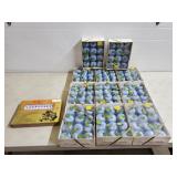 Lot of Vtg Blue Apple Xmas Ornaments in Boxes