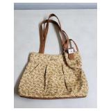 Longaberger Floral Shoulder Bag w/ Matching Pouch