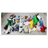 Lot of Ty Bears, Baby Dolls, Assorted Plushies