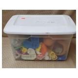 Lot of Assorted Mr. Potato Head Toy Parts w/ Tote