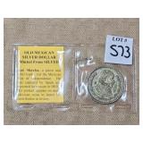 1962 Old Mexican Silver Dollar