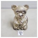 Vtg Regal Hong Kong Metal Teddy Bear Bank