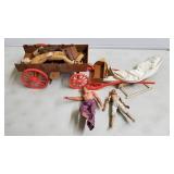 1975 Gabriel Western Wagon Toy, Vtg 1970