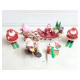 Lot of Vintage Christmas Santa Figures Lot