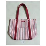 Longaberger Red Stripe Tote Bag