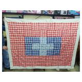 Handmade Plaid Hobo Quilt w/ Assorted Plushies