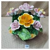Italian Capodimonte Porcelain Floral Bouquet