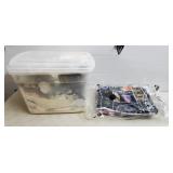 Tote of Tableclothes, Linens, Doll Clothing