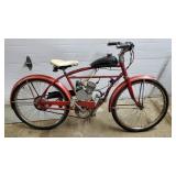 Vintage Roadmaster Red Bicycle w/ Whizzer Engine