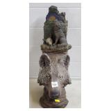 16" Wolve Head Resin Sculpture