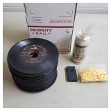 Lot of Assorted 45s Vinyl Records w/ Accessories