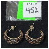 .925 Sterling & Copper Earrings