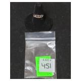 .925 Sterling Heart Ring, Size 8