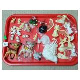 Tray Lot of Vintage Xmas Decorations