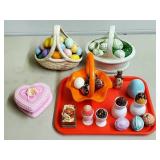 Lot of Panksy Eggs, Handpainted Eggs,