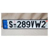 German/European Union License Plate