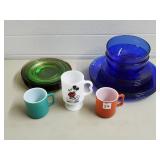 Cobalt Blue Glass Bowls, Ancho Hocking Colored