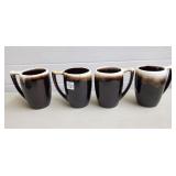 Lot of 4 Dripware USA Stoneware Mugs
