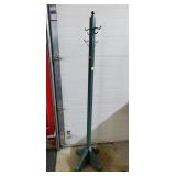 65 1/4" H Antique Green Painted Hat Tree