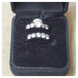 Sterling Diamonique Rings, Size 8