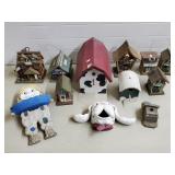 Large Lot of Assorted Wood Birdhouses,
