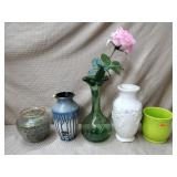 Lot of PA Dept. of Deeds Stoneware Vase,