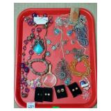 Tray Lot of Assorted Costume Jewelry