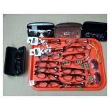 Tray Lot of Assorted Eyeglasses