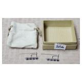 Pair of .925 Sterling Amethyst Earrings