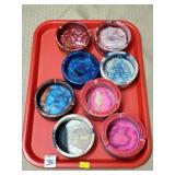 Custom Hardwood Multi Colored Ashtrays,