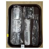 Tray Lot of Assorted Metal Combs, Sealed