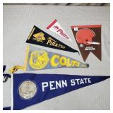 Lot of Vintage NFL & College Pennants