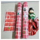 Lot of 2 Cleo Xmas Brick Paper Rolls, Sealed