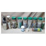 Lot of Assorted Old New Stock of Paint Brushes