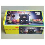 Cast Iron Fondue Set, NIB