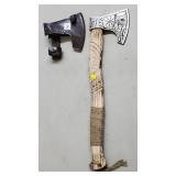 Damascus Steel Nordic Axe w/ Leather Sheath