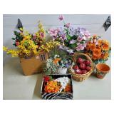 Large Faux Flower Arrangements, Apple Decorations