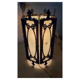 Vintage Stained Glass Style Plastic Light Fixture