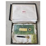 Vintage Cross Brazilian Green Onyx Desk Stand