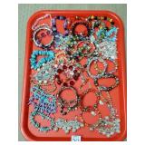 Tray Lot of Assorted Costume Bracelets