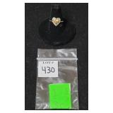 14k White & Yellow Gold Heart Ring