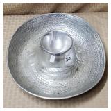 Vtg MCM Pewter Sombero Dip Hat