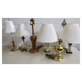 Porcelain Floral Lamps, Pot Metal Floral Lamp