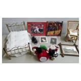 Brass Doll Bed, Calendars, Vtg Photographs,