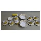 Mikasa Focus Shap Japan Yellow Floral Dinnerware