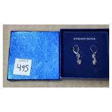 Pair of CZ .925 China Leverback Diamonque Earrings