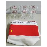 Budweiser Cotton Table Cloth & 3 Glasses