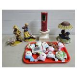 Lot of Ceramic Gingerbread & Snowman Ornaments,