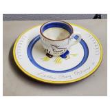 Stangl-ware Pottery Kiddieware Cup & Plate