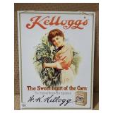Kellogs Sweetheart of the Corn Tin Sign